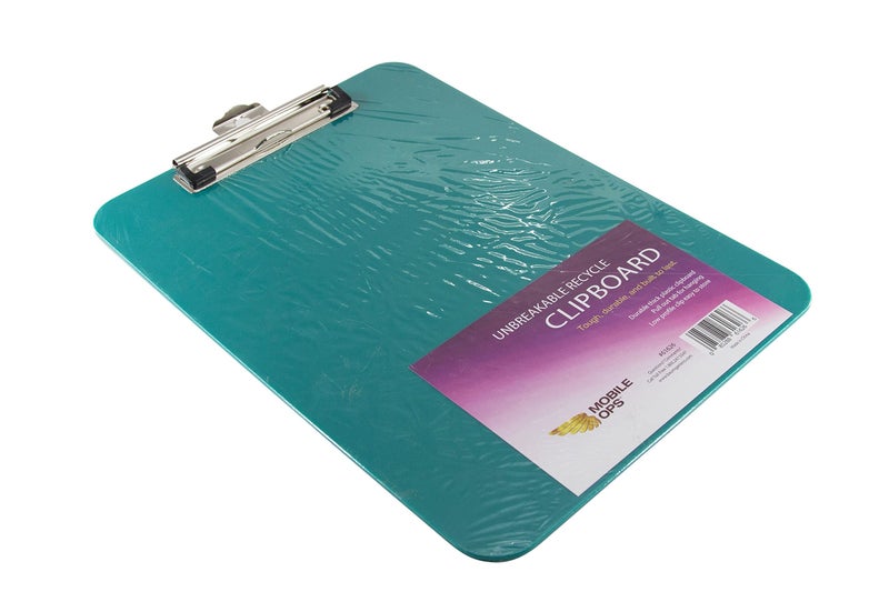 Baumgartens Mobile OPS Unbreakable Recycled Clipboard, 0.25" Clip Capacity, Holds 8.5 x 11 Sheets, Green - Image 1